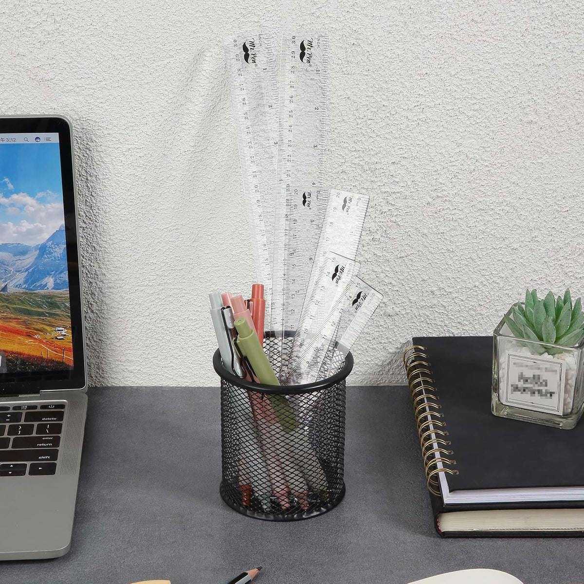 Mr. Pen- Clear Ruler Set, 6 Pack, 6", 8" and 12", Metric & Imperial