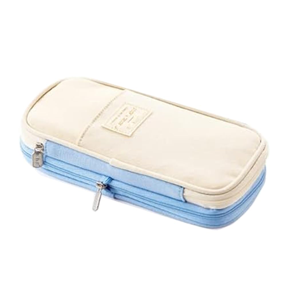 Arnuixty Large Storage Pencil Case Pen Bag with Zipper Big Capacity Pouch Organizer for Office Travel Holder Box(Peach)
