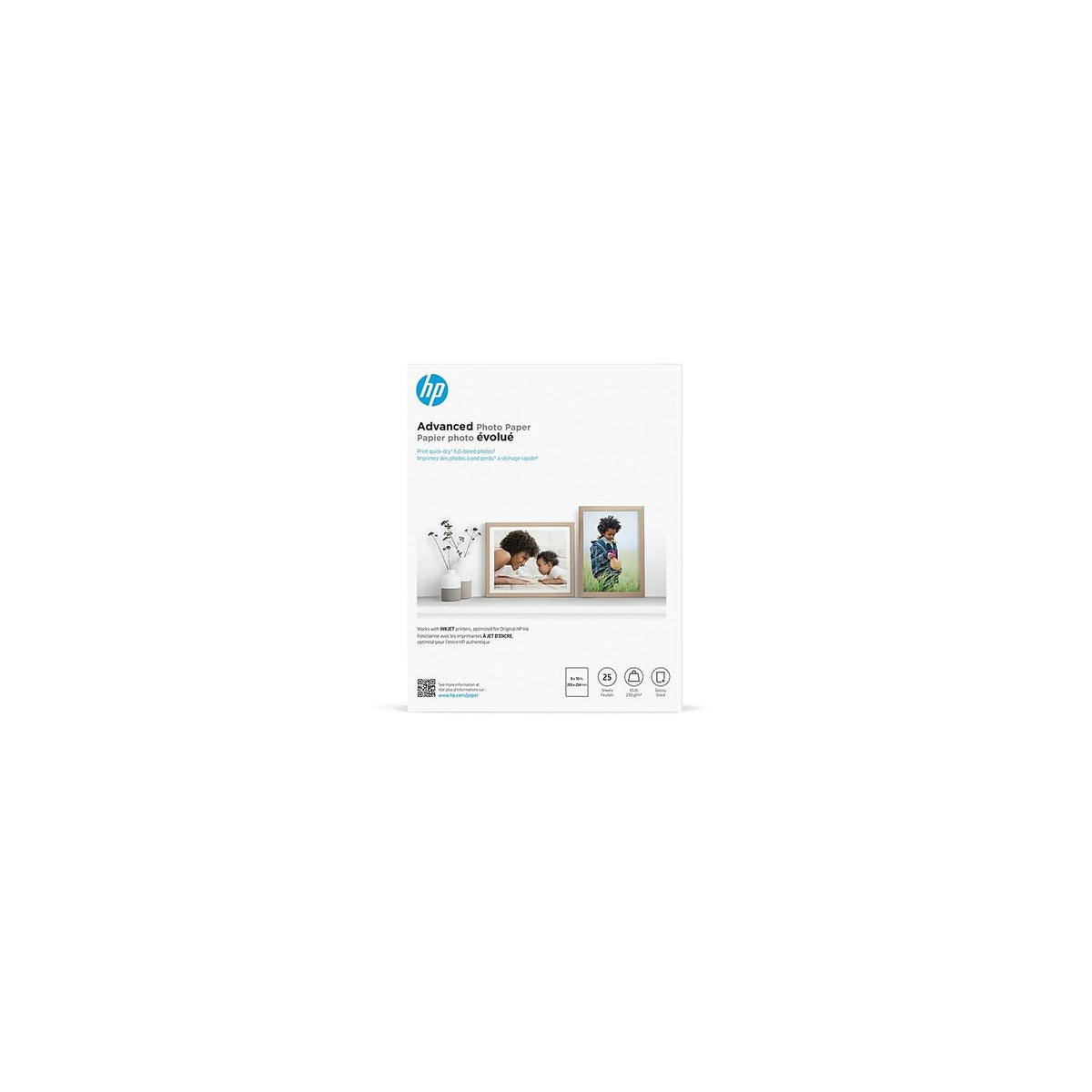 HP Advanced Photo Paper, Glossy, 8.5x11 in, 50 sheets (Q7853A)