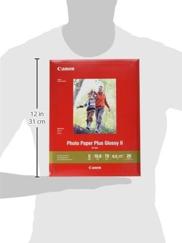CanonInk 1432C003 Photo Paper Plus Glossy II 8.5" x 11" 20 Sheets