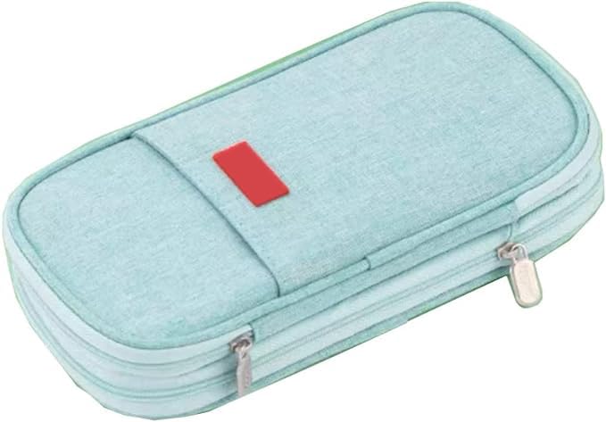 Arnuixty Large Storage Pencil Case Pen Bag with Zipper Big Capacity Pouch Organizer for Office Travel Holder Box(Peach)