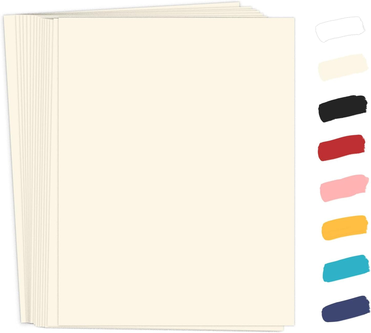 Goefun 50 Pack Cream Cardstock 8.5 x 11 Off White Card Stock 65lb