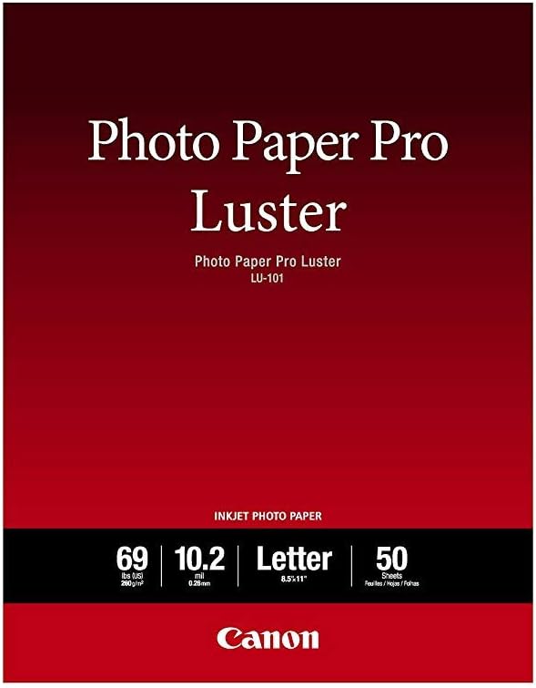 Canon (50) Luster Photo Paper Letter, 50 Sheets (LU-101 LTR)