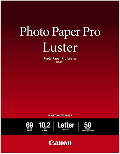Canon (50) Luster Photo Paper Letter, 50 Sheets (LU-101 LTR)