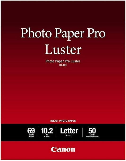 Canon (50) Luster Photo Paper Letter, 50 Sheets (LU-101 LTR)