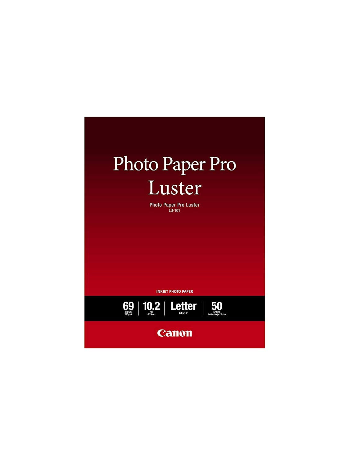 Canon (50) Luster Photo Paper Letter, 50 Sheets (LU-101 LTR)