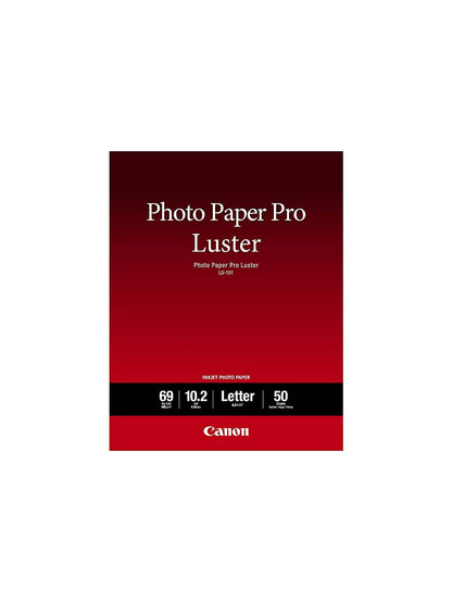 Canon (50) Luster Photo Paper Letter, 50 Sheets (LU-101 LTR)