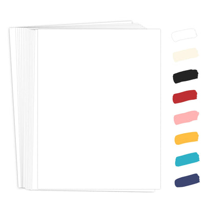 Goefun 50 Pack Cream Cardstock 8.5 x 11 Off White Card Stock 65lb