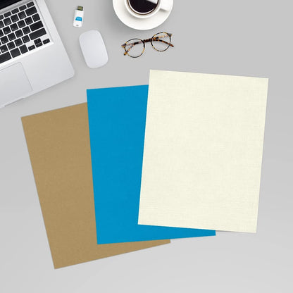 LUXPaper 8.5" x 11" Classic Linen Paper | Letter Size | Natural White | 24lb Paper (70lb. Text) | 50 Qty