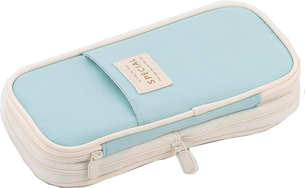Arnuixty Large Storage Pencil Case Pen Bag with Zipper Big Capacity Pouch Organizer for Office Travel Holder Box(Peach)