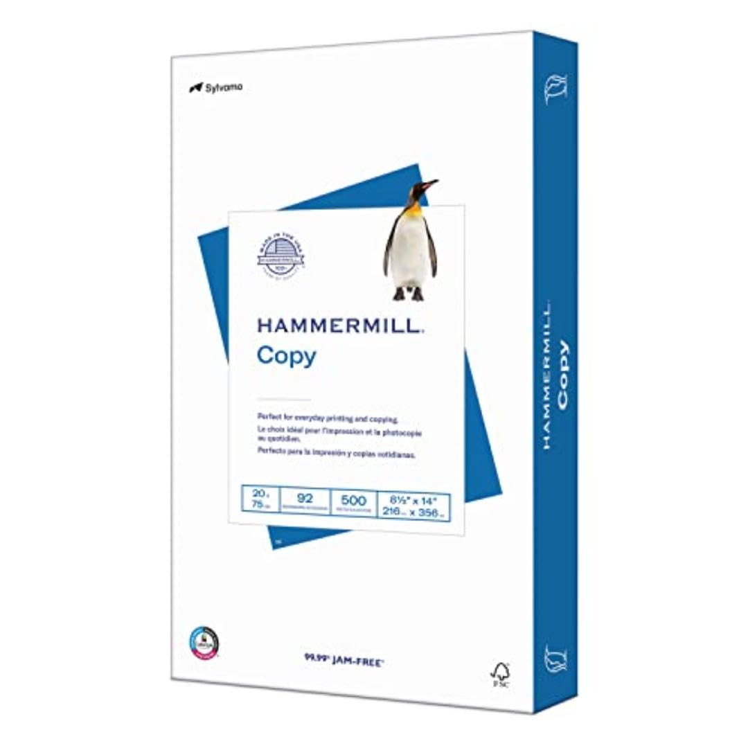 Hammermill Printer Paper, 20 lb Copy Paper, 8.5 x 11-3 Ream (1,500 Sheets) - 92 Bright, Made in the USA