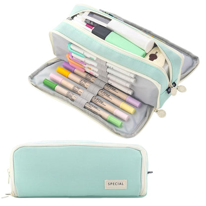 iSuperb Large Pencil Case 3 Compartments Pencil Pouch Big Capacity Pencil Bag for Kids Teen Girls Boys Student School Supplies Oxford Organizer Pen Bag Cosmetic Makeup Pouch