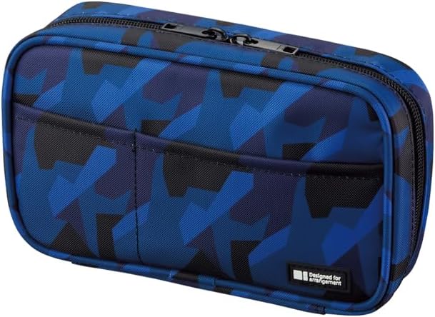 LIHIT LAB Large Capacity Zipper Pencil Case For School Office College, Big Capacity 4 Compartments Pencil Bag Holder Adults Teen Boys Girls, Travel Cosmetics Storage, Black (A7551-24)