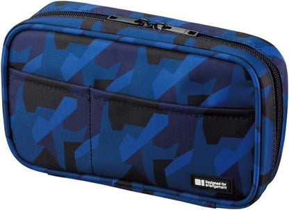 LIHIT LAB Large Capacity Zipper Pencil Case For School Office College, Big Capacity 4 Compartments Pencil Bag Holder Adults Teen Boys Girls, Travel Cosmetics Storage, Black (A7551-24)