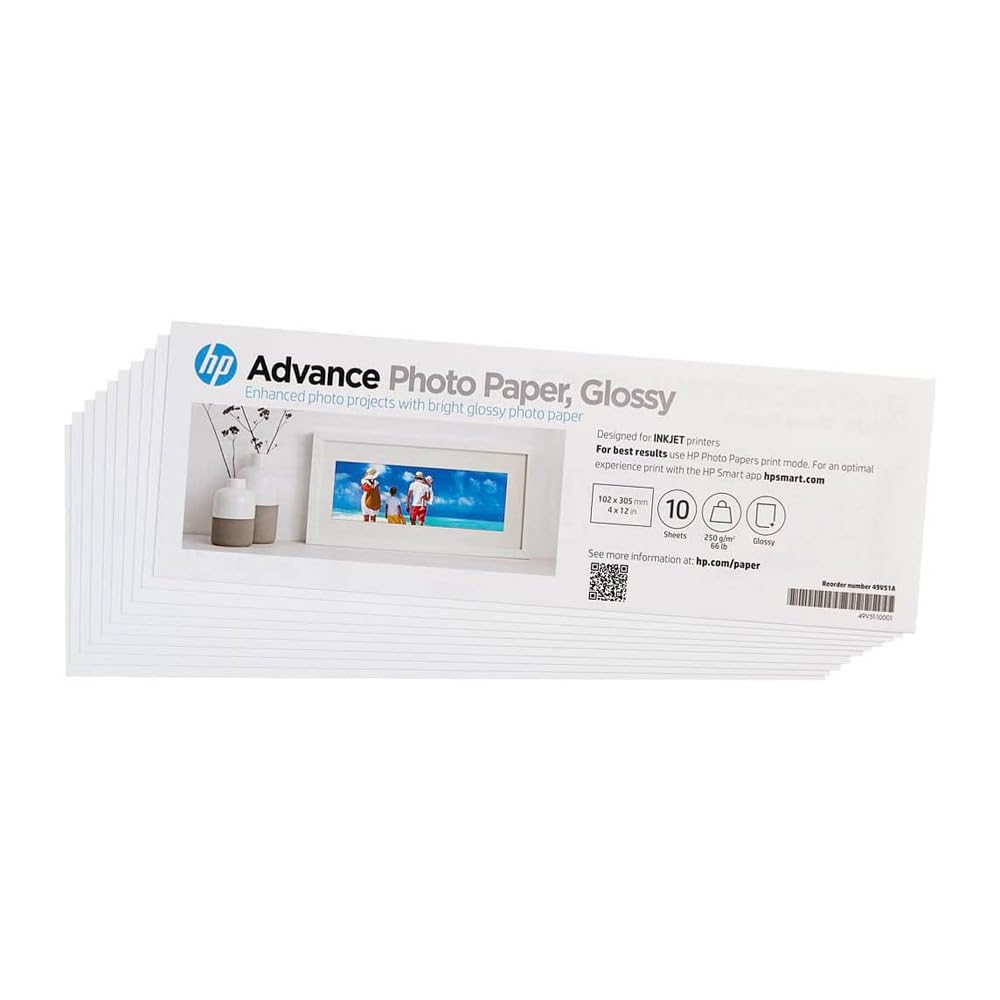 HP Advanced Photo Paper, Glossy, 8.5x11 in, 50 sheets (Q7853A)