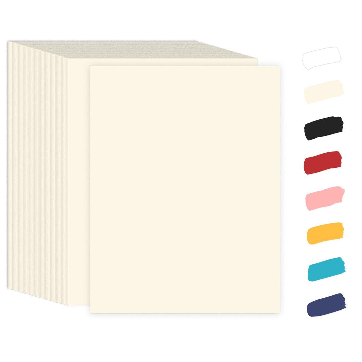 Goefun 100 Sheets Cream Cardstock 8.5 x 11 Off White Card Stock 65lb