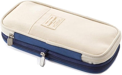 Arnuixty Large Storage Pencil Case Pen Bag with Zipper Big Capacity Pouch Organizer for Office Travel Holder Box(Peach)