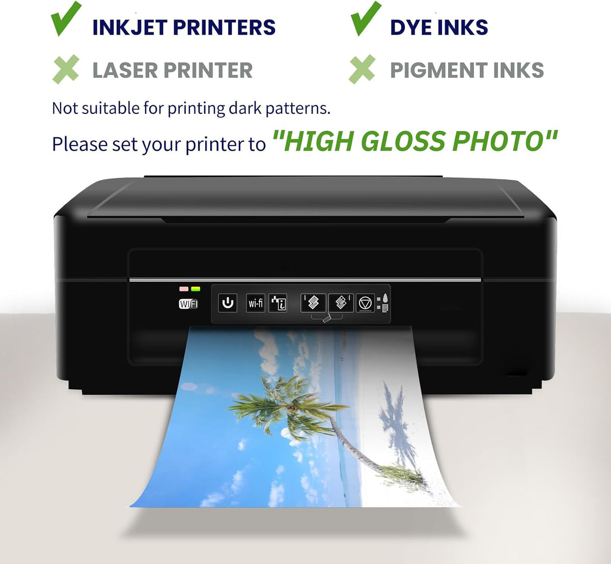 Glossy Photo Paper 8.5x11, Goefun 54LB Inkjet Printer Paper 100 Sheets