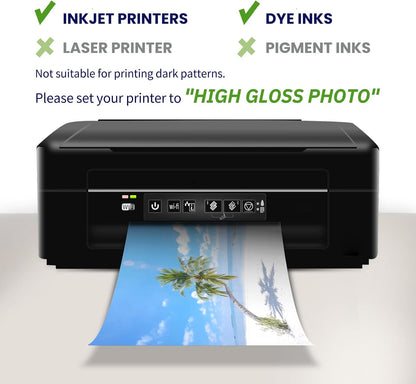 Glossy Photo Paper 8.5x11, Goefun 54LB Inkjet Printer Paper 100 Sheets
