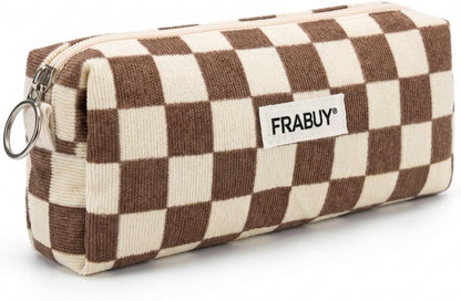Soft Corduroy Pencil Case Pen Pouch Organizer, Small Stationery Bag