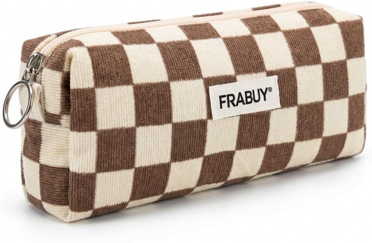 Soft Corduroy Pencil Case Pen Pouch Organizer, Small Stationery Bag
