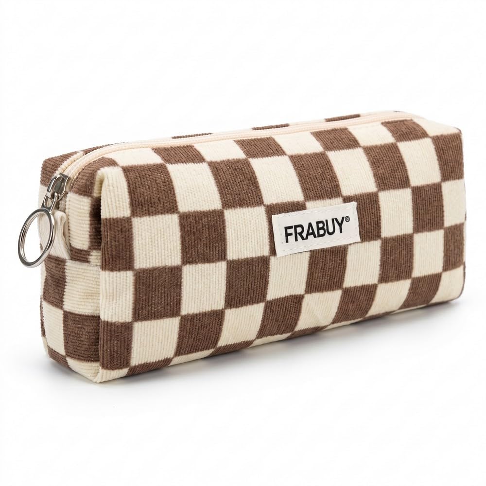 Soft Corduroy Pencil Case Pen Pouch Organizer, Small Stationery Bag
