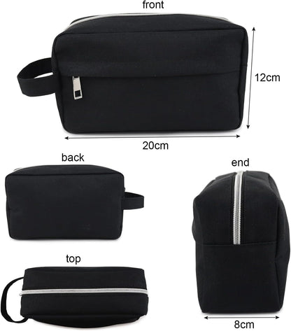 Fashion Stationery Black Pencil Case with Handle, Large Capacity