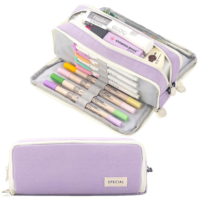 iSuperb Large Pencil Case 3 Compartments Pencil Pouch Big Capacity Pencil Bag for Kids Teen Girls Boys Student School Supplies Oxford Organizer Pen Bag Cosmetic Makeup Pouch