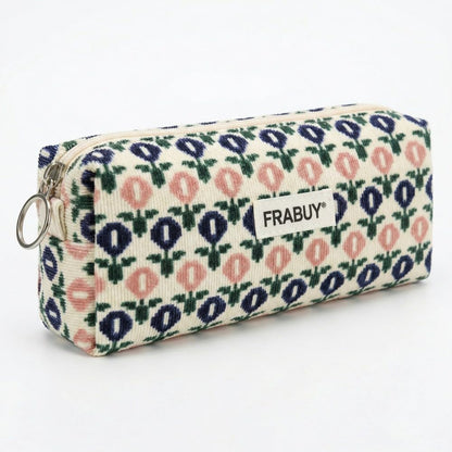 Soft Corduroy Pencil Case Pen Pouch Organizer, Small Stationery Bag