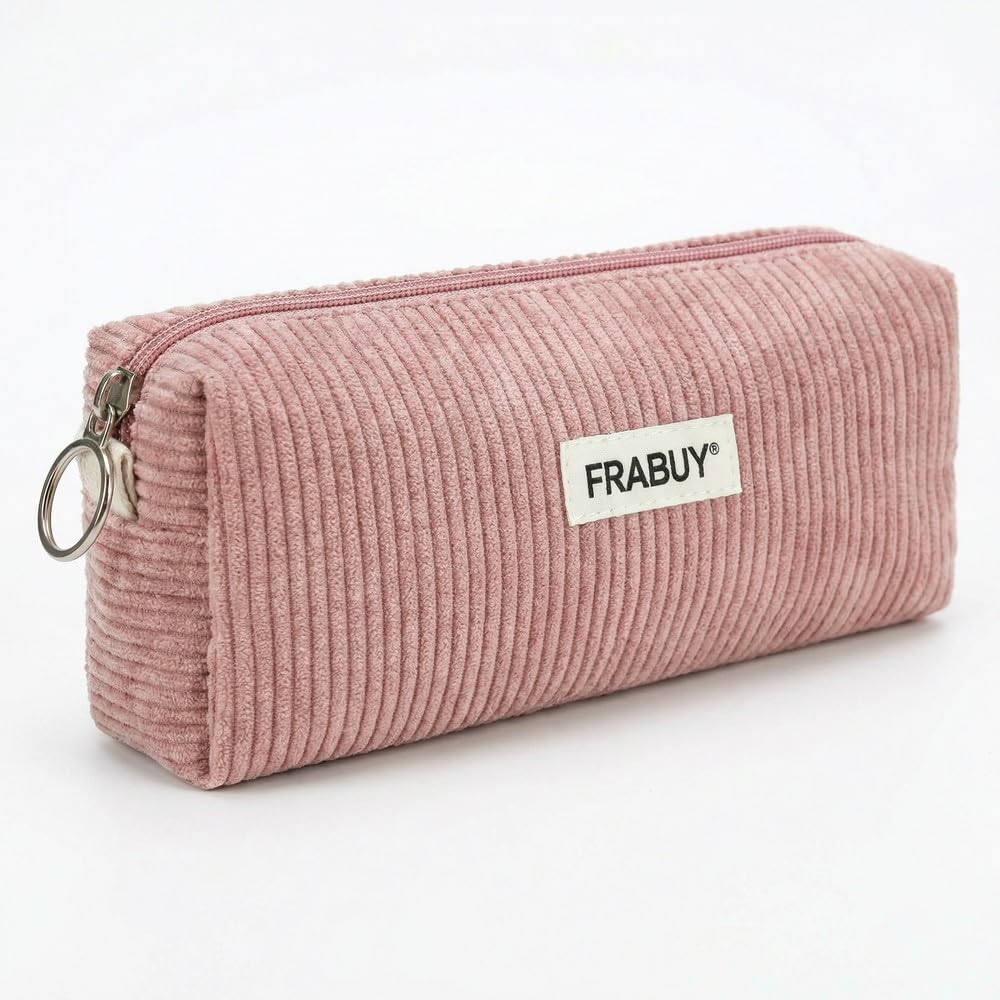 Soft Corduroy Pencil Case Pen Pouch Organizer, Small Stationery Bag