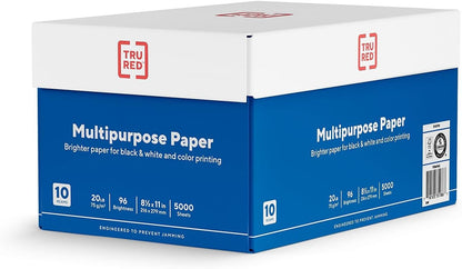 TRU RED Printer Paper, 8.5 x 11 Inch, 20 lb., For Office, School & Home