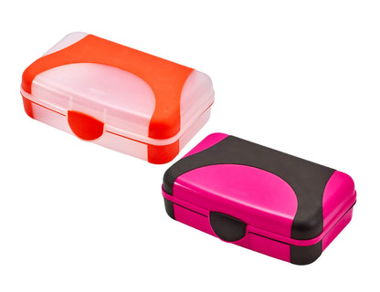 LockerMate by Bostitch Hard Pencil Case, Durable Plastic Pencil Box, Kid-Friendly Design, Blue & Black