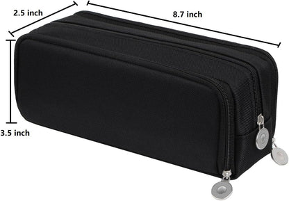 Chelory Big Capacity Pencil Case Large Storage Pencil Bag Pouch Marker 3 Compartment Stationery Pen Cases Holder for Adults Office Organizer Gifts
