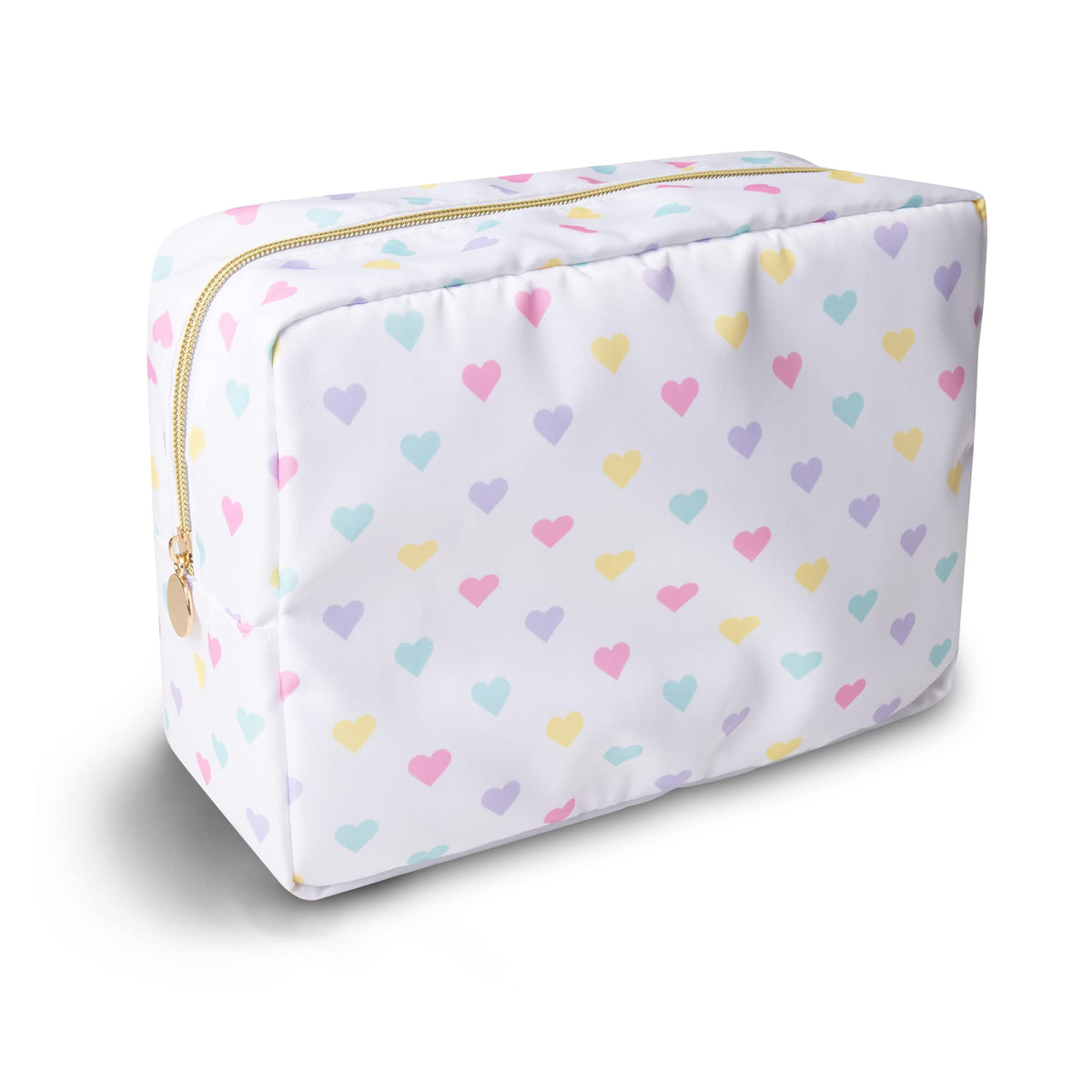 UIXIZQ Waterproof Small Pencil Case Makeup Bag for Purse,Cute Pencil Pouch Preppy Nylon Makeup Brush Holder with Zipper,Girls Portable Storage Case Small Pen Bag for Office(Slim-Black)