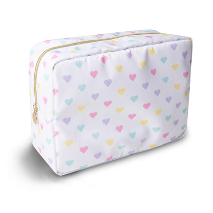 UIXIZQ Waterproof Small Pencil Case Makeup Bag for Purse,Cute Pencil Pouch Preppy Nylon Makeup Brush Holder with Zipper,Girls Portable Storage Case Small Pen Bag for Office(Slim-Black)