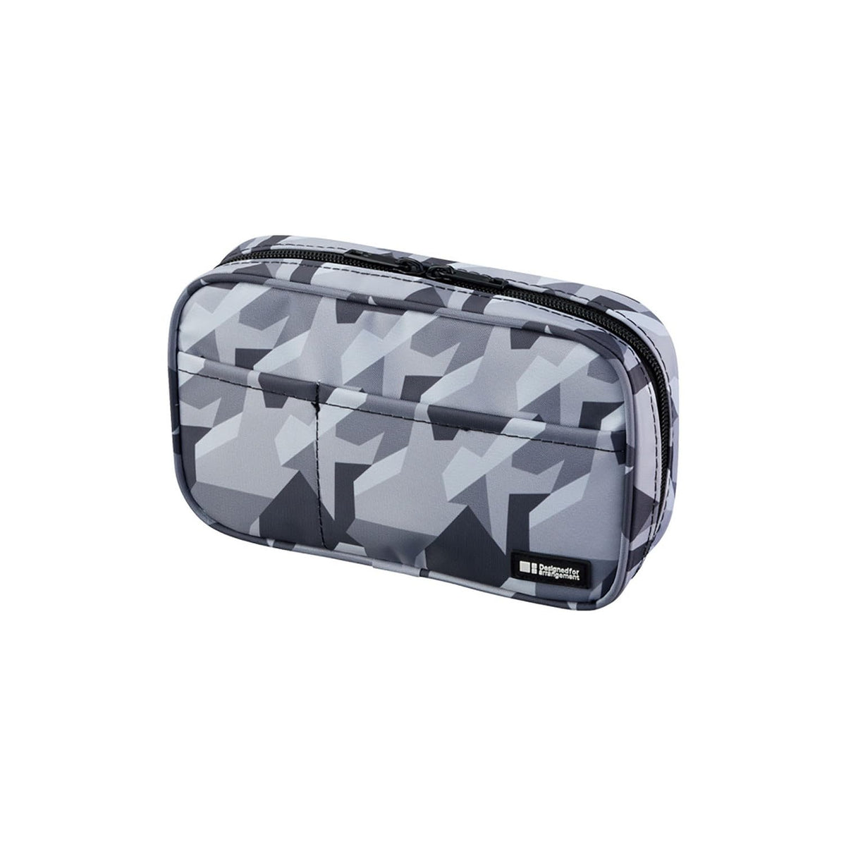 LIHIT LAB Large Capacity Zipper Pencil Case For School Office College, Big Capacity 4 Compartments Pencil Bag Holder Adults Teen Boys Girls, Travel Cosmetics Storage, Black (A7551-24)
