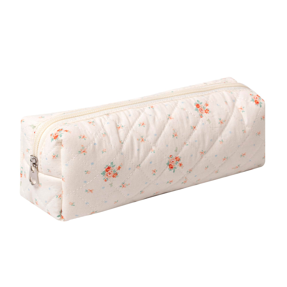 Pencil Case Office College School Storage Bag Pouch Holder Box Organizer Makeup Pouch Cosmetic Bag Aesthetic Cute Pen Case for Girls Boys Kids (Pink floral prints)