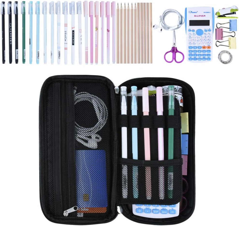 Chelory Big Capacity Pencil Case Large Pencil Bag Pouch Pen Case Pencil Marker Holder Stationery Storage Makeup Bag for Office Supplies Adults