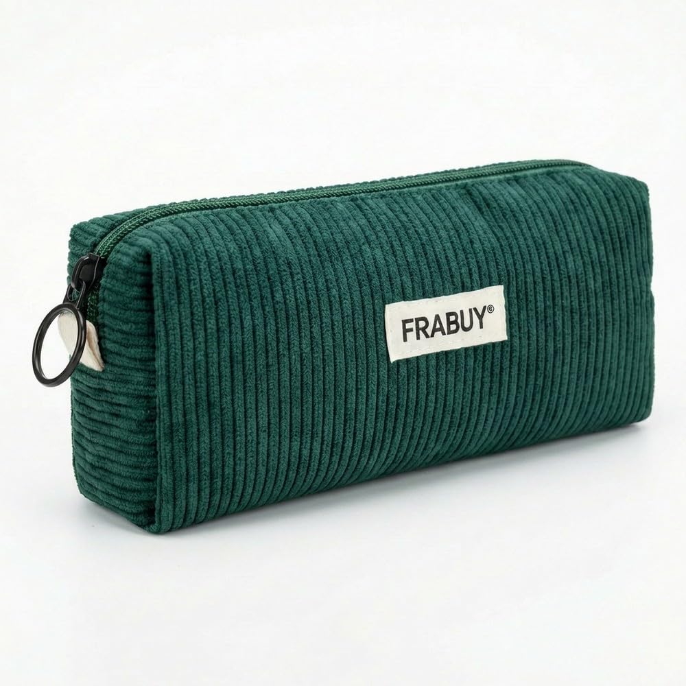 Soft Corduroy Pencil Case Pen Pouch Organizer, Small Stationery Bag