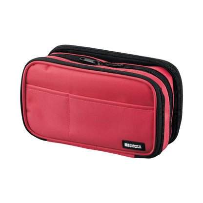 LIHIT LAB Large Capacity Zipper Pencil Case For School Office College, Big Capacity 4 Compartments Pencil Bag Holder Adults Teen Boys Girls, Travel Cosmetics Storage, Black (A7551-24)