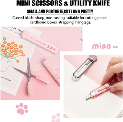 9Pcs Cute School Supplies, Cute Stationery,Includs Pencil Sharpener