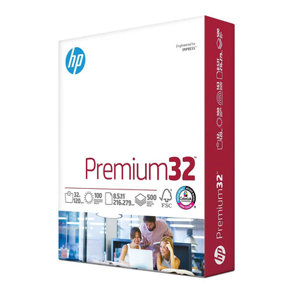 HP Paper Printer | 8.5 x 11 Paper | Premium 32 lb | 1 Ream - 500 Sheets | 100 Bright | Made in USA - FSC Certified | 113100R