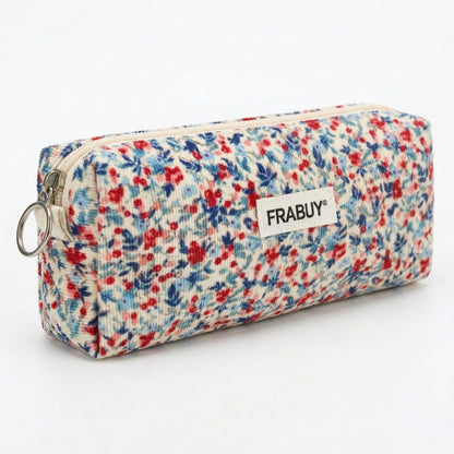 Soft Corduroy Pencil Case Pen Pouch Organizer, Small Stationery Bag