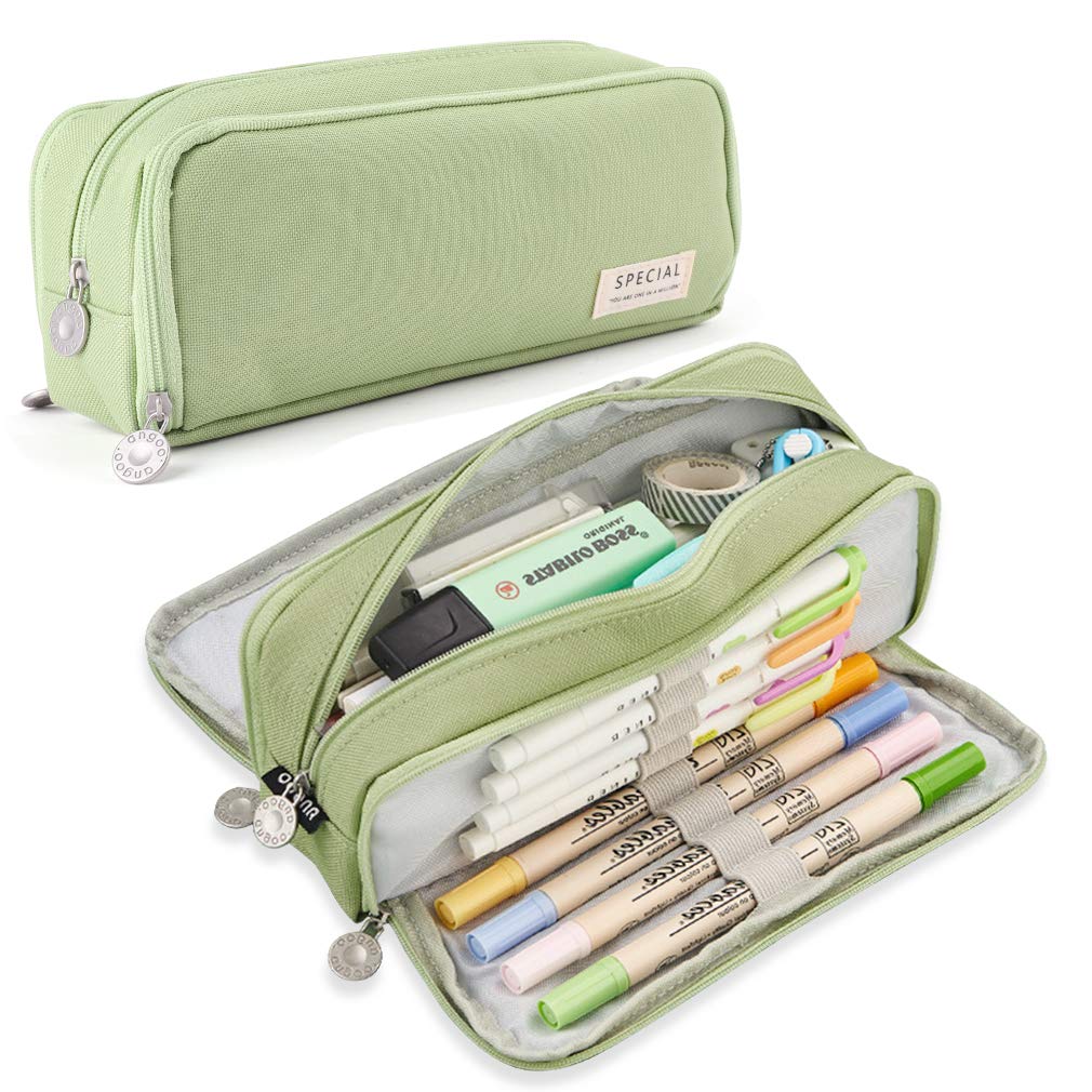 iSuperb Large Pencil Case 3 Compartments Pencil Pouch Big Capacity Pencil Bag for Kids Teen Girls Boys Student School Supplies Oxford Organizer Pen Bag Cosmetic Makeup Pouch