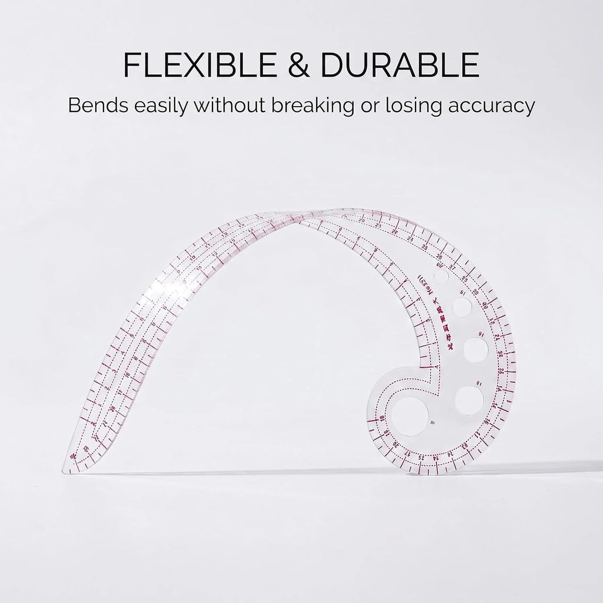 Fashion Clear Metric Sewing Ruler Set, French Curve Pattern Ruler Kit for Beginners Tailors Designers (A-9-Piece Set)