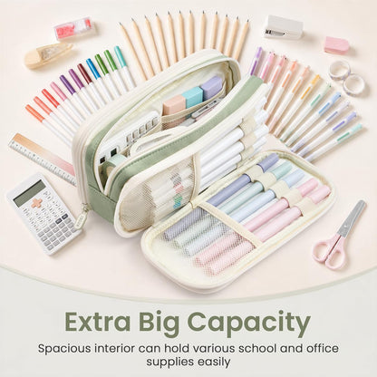 Sooez Large Capacity Pencil Case Pouch, Cute Pencil Pouch Pencil Bag