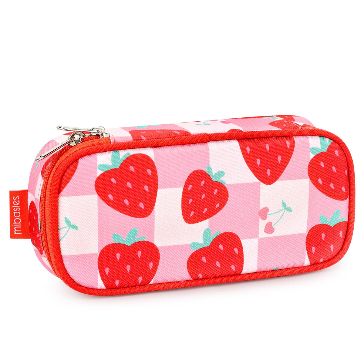 mibasies Girls Pencil Case for Kids, Multi-Slot Pencil Pouch, Pink Blue Rainbow