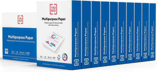 TRU RED Printer Paper, 8.5 x 11 Inch, 20 lb., For Office, School & Home