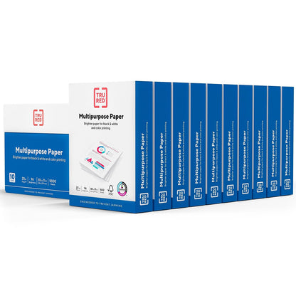TRU RED Printer Paper, 8.5 x 11 Inch, 20 lb., For Office, School & Home