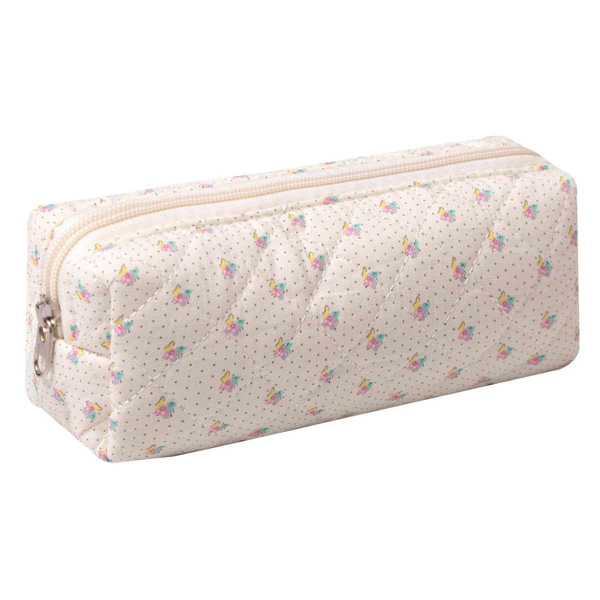 Pencil Case Office College School Storage Bag Pouch Holder Box Organizer Makeup Pouch Cosmetic Bag Aesthetic Cute Pen Case for Girls Boys Kids (Pink floral prints)